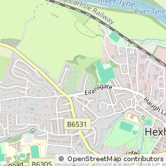 Map of Hexham, Northumberland