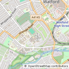 Map of Watford Hertfordshire, Herts