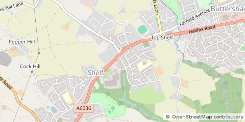 Map of Halifax, West Yorkshire