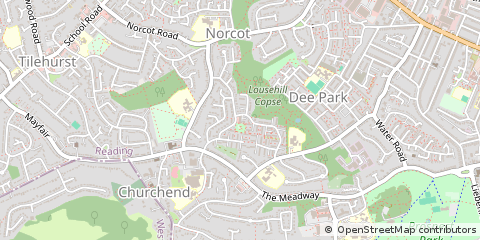 Map of Tilehurst, Reading