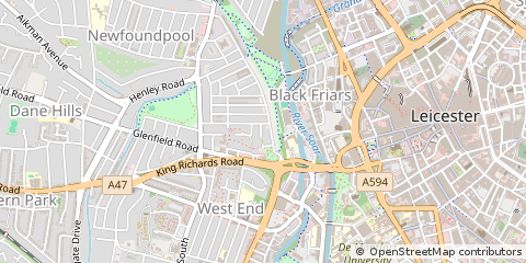 Map of Leicester