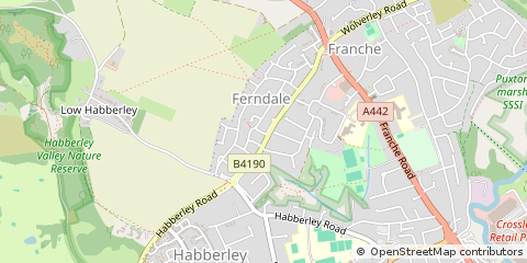 Map of Kidderminster, Worcestershire
