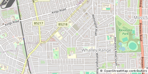 Map of Manchester, Lancashire
