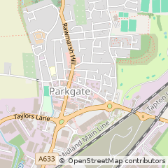 Map of Rotherham, South Yorkshire