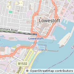 Map of Lowestoft, Suffolk