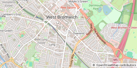 Map of West Bromwich, West Midlands