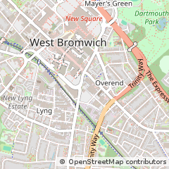 Map of West Bromwich, West Midlands