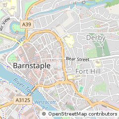 Map of Barnstaple, Devon