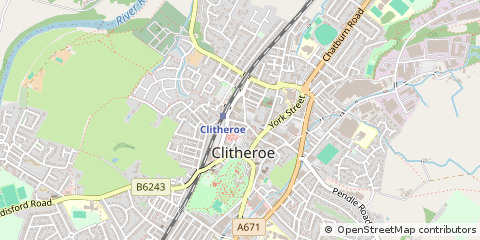 Map of Clitheroe