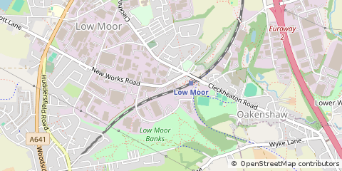 Map of Bradford, West Yorkshire