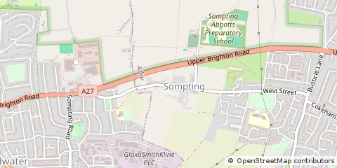 Map of Sompting, West Sussex