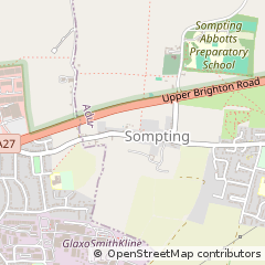 Map of Sompting, West Sussex