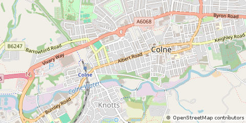 Map of Colne, Lancashire