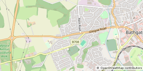 Map of Bathgate, West Lothian