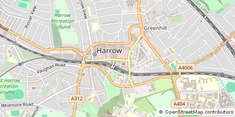 Map of Harrow, Middlesex