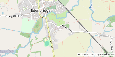 Map of Edenbridge, Kent