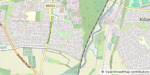 Map of Sheffield, South Yorkshire