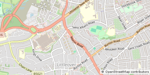 Map of Derby, Leicestershire