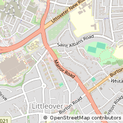 Map of Derby, Leicestershire