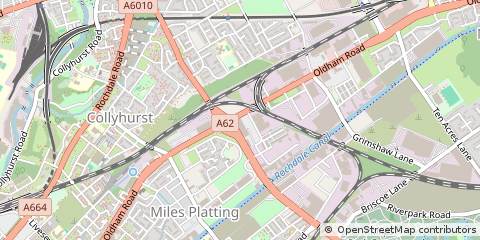Map of Miles Platting Manchester, Greater Manchester