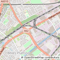 Map of Miles Platting Manchester, Greater Manchester