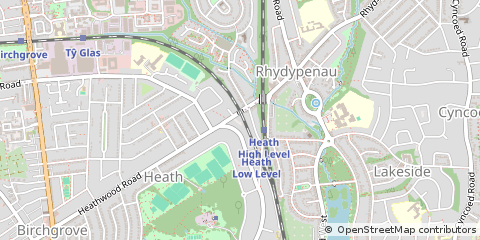Map of Cardiff, South Glamorgan