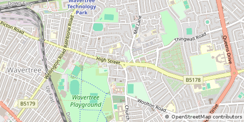 Map of Liverpool, Merseyside