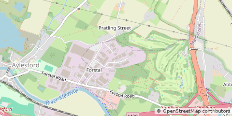 Map of Aylesford, Kent