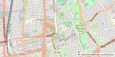 Map of Liverpool, Merseyside