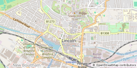 Map of Lincoln, Lincolnshire