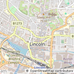 Map of Lincoln, Lincolnshire