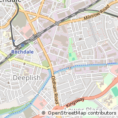 Map of Rochdale, Lancashire