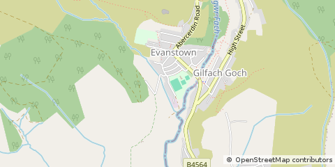 Map of Gilfach Goch, Rhondda Cynon Taff