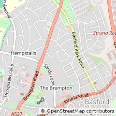 Map of Stoke on Trent, Staffordshire