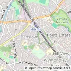 Map of Hitchin, Herts