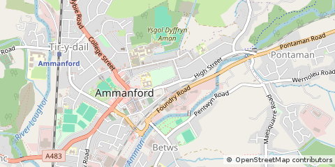 Map of Ammanford