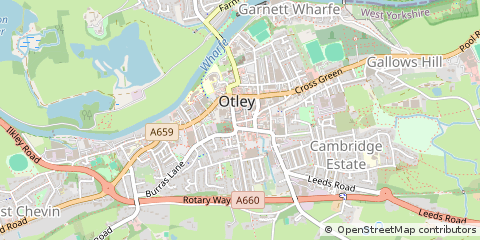 Map of Otley, West Yorkshire