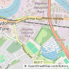Map of Blaydon-on-Tyne, Tyne and Wear