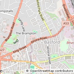 Map of Newcastle Under Lyme, Staffordshire