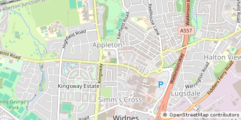 Map of Widnes, Cheshire