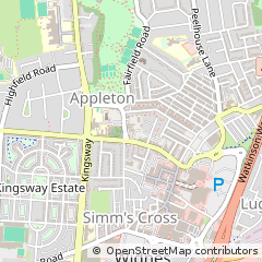 Map of Widnes, Cheshire