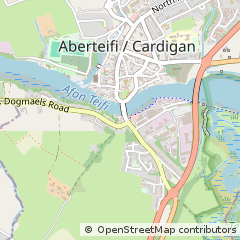 Map of Cardigan, Ceredigion
