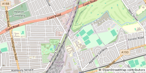 Map of Newcastle Upon Tyne, Tyne & Wear
