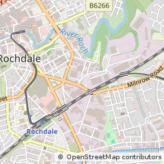 Map of Rochdale, Lancashire