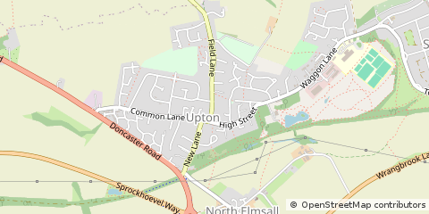 Map of Pontefract, West Yorkshire