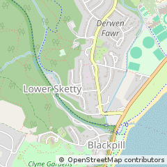 Map of Swansea, West Glamorgan