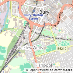 Map of Bury, Lancashire