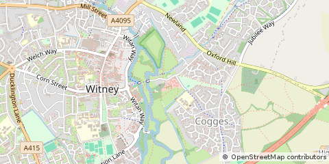 Map of Witney, Oxfordshire