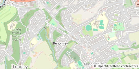 Map of Huddersfield, West Yorkshire