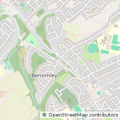 Map of Huddersfield, West Yorkshire